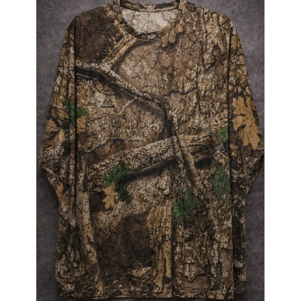 Realtree APX Hunting Shirt Mens XL Camo Long Sleeve Performance Tee